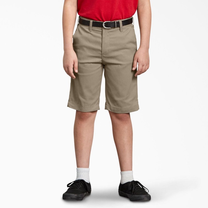 Grey Dickies FLEX Slim Fit Kids\' Shorts | 416-BWFPRQ