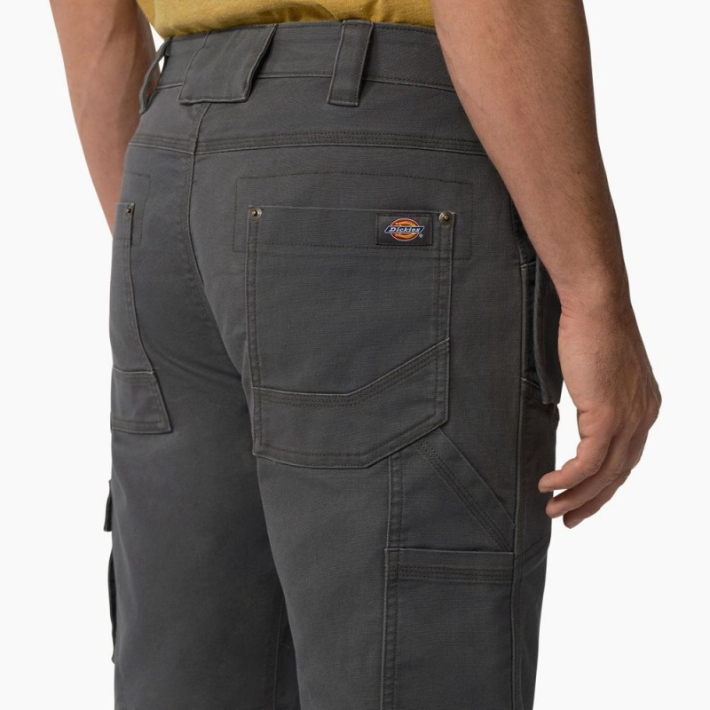 Grey Dickies FLEX Temp-iQ® 365 Regular Fit Tech Duck Men's Shorts | 675-GJFCBI