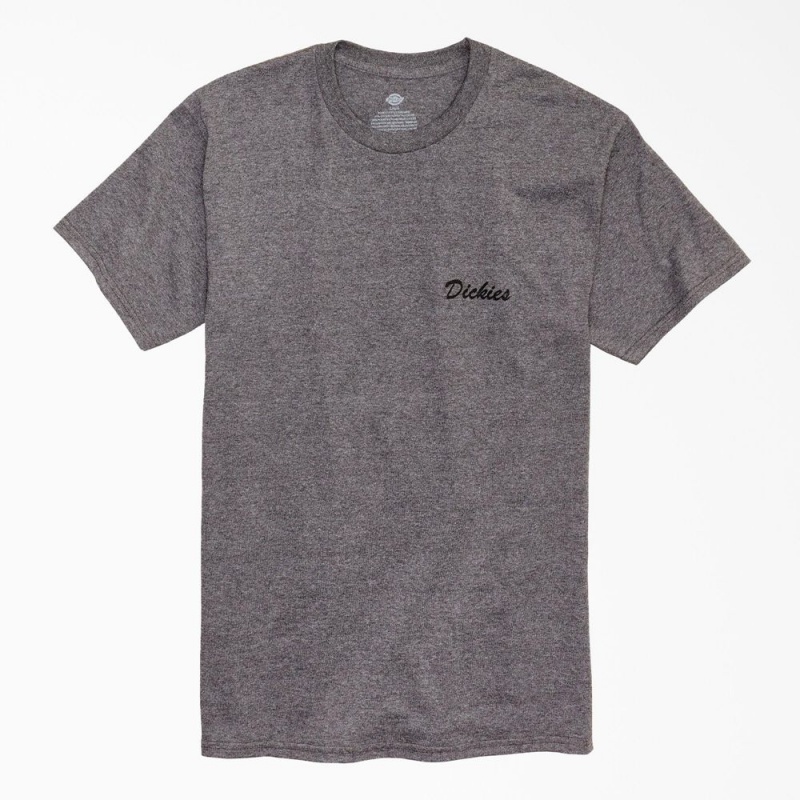 Grey Dickies Feel Better On The Job Graphic Men's T-Shirt | 875-BZKOXA