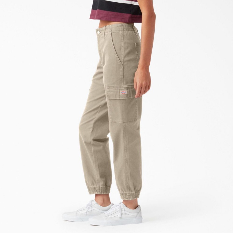 Grey Dickies High Rise Fit Jogger Women's Cargo Pants | 450-AFTMQG