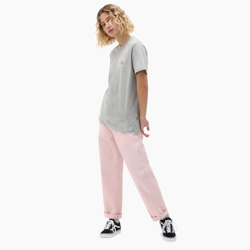 Grey Dickies Mapleton Women's T-Shirt | 324-XAVJEY