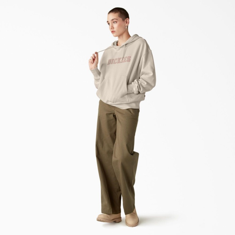 Grey Dickies Melvern Women's Hoodie | 378-BHSVKZ