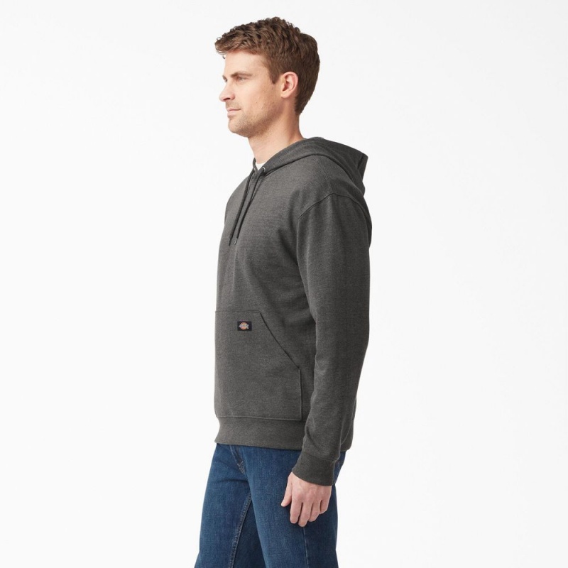 Grey Dickies Midweight Fleece Men's Hoodie | 913-FVOJAU