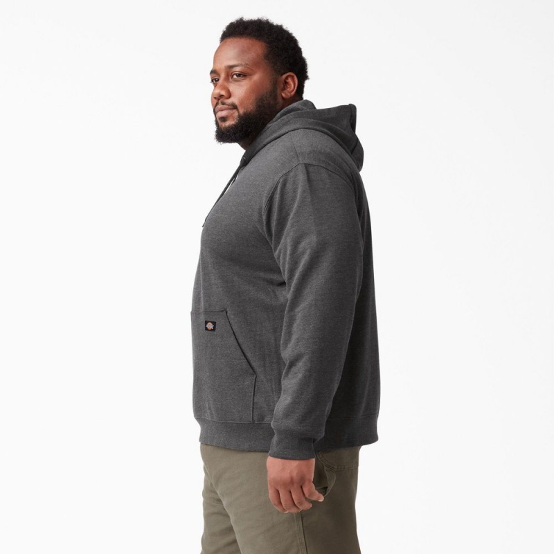 Grey Dickies Midweight Fleece Men's Hoodie | 913-FVOJAU