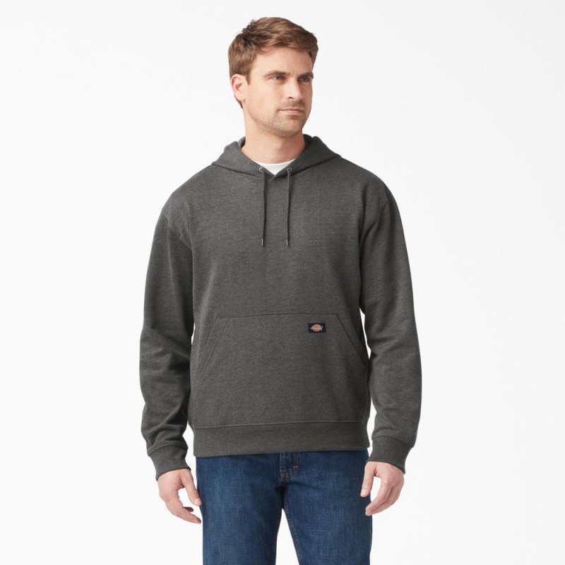 Grey Dickies Midweight Fleece Men\'s Hoodie | 913-FVOJAU