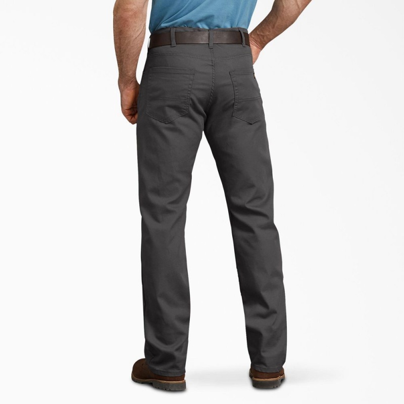 Grey Dickies Regular Fit Duck Men's Pants | 346-IXOTKQ