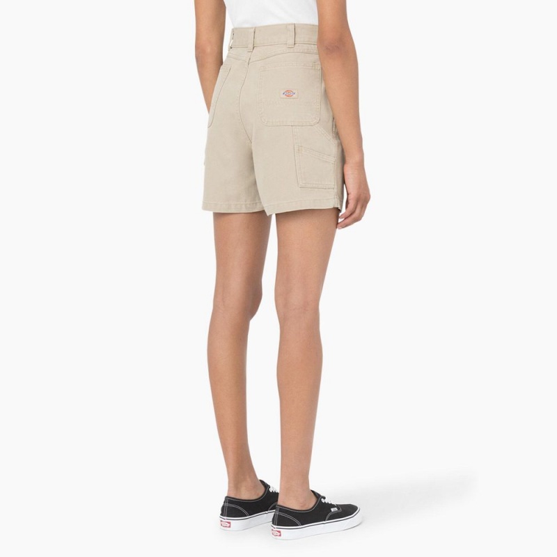 Grey Dickies Regular Fit Duck Women's Shorts | 296-MINBST