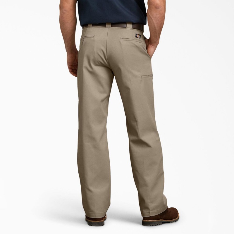 Grey Dickies Relaxed Fit Double Knee Men's Work Pants | 578-CIBMNG