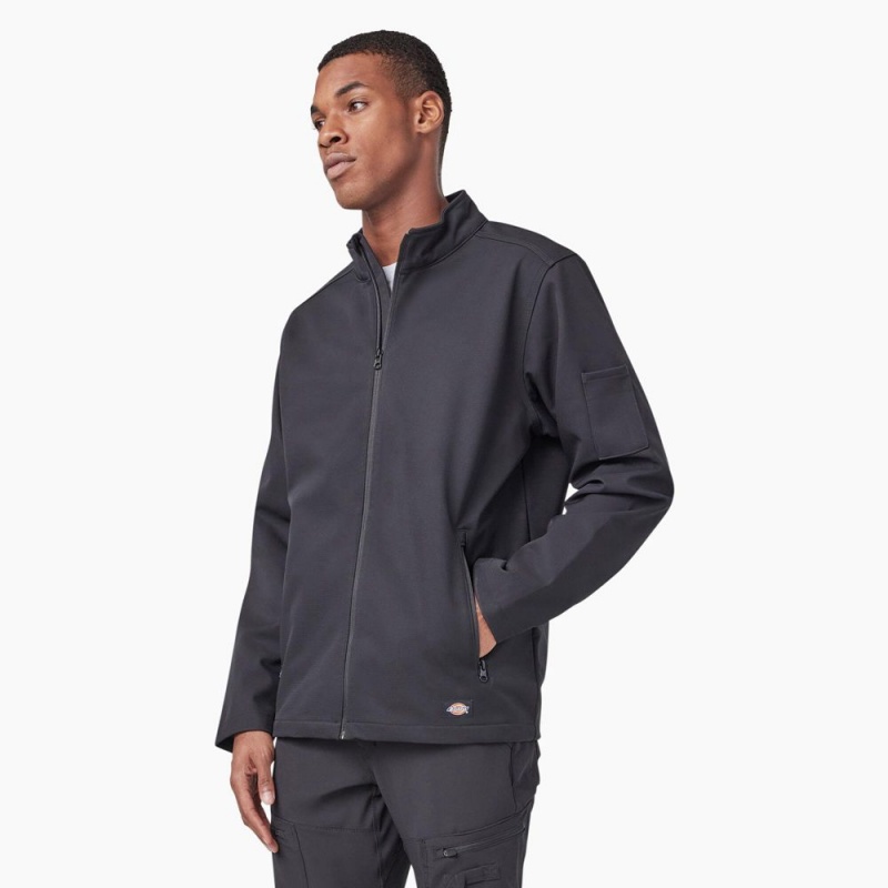 Grey Dickies Ripstop Softshell Men's Jacket | 317-ZENKPL