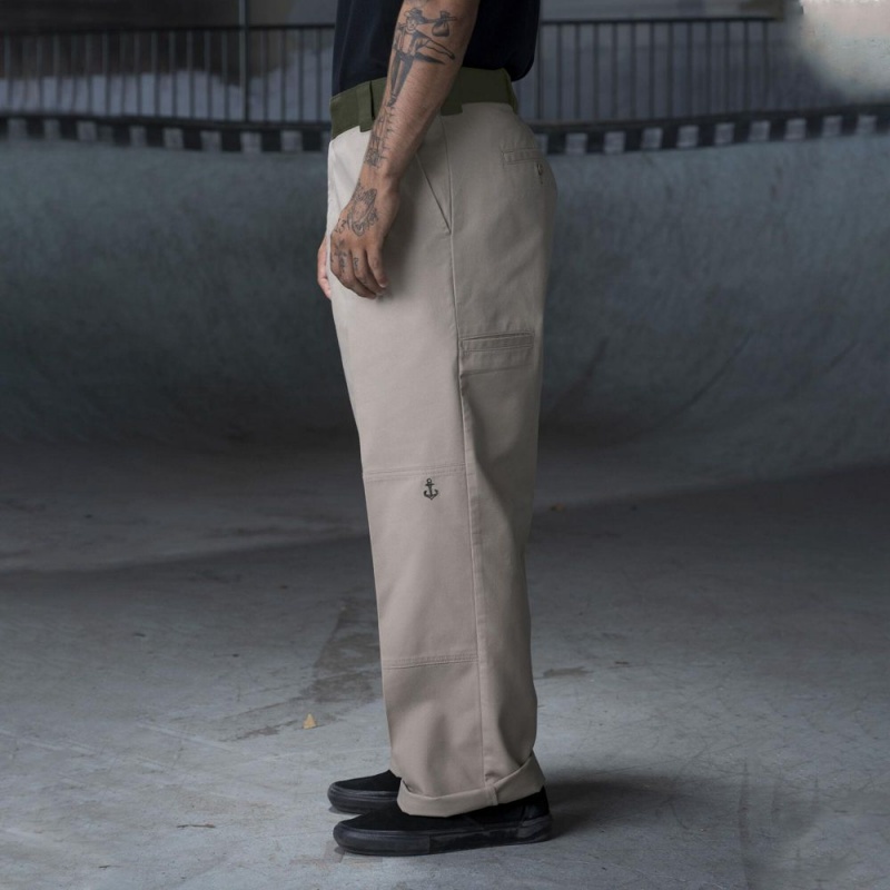 Grey Dickies Ronnie Sandoval Loose Fit Double Knee Men's Pants | 894-NCKXID