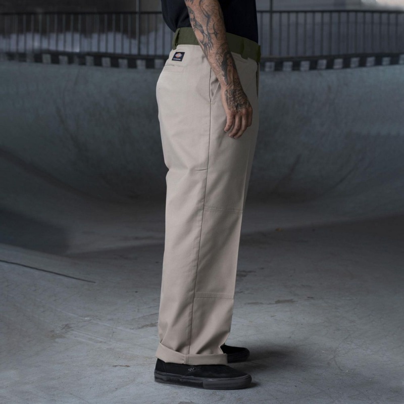 Grey Dickies Ronnie Sandoval Loose Fit Double Knee Men's Pants | 894-NCKXID