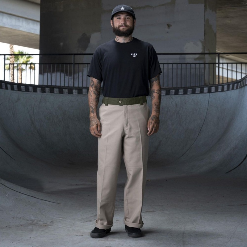 Grey Dickies Ronnie Sandoval Loose Fit Double Knee Men's Pants | 894-NCKXID