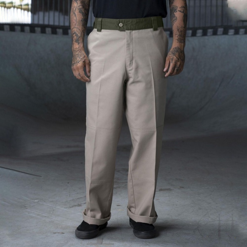 Grey Dickies Ronnie Sandoval Loose Fit Double Knee Men\'s Pants | 894-NCKXID