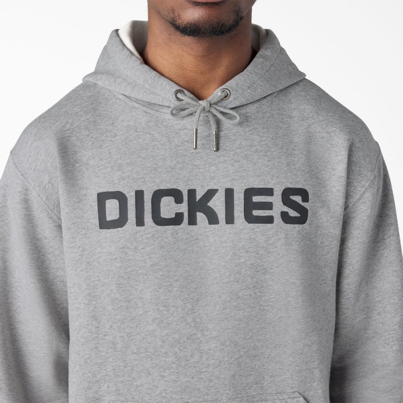 Grey Dickies Skateboarding Graphic Men's Hoodie | 574-NXJHLE