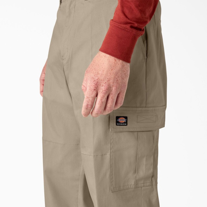 Grey Dickies Skateboarding Loose Fit Men's Cargo Pants | 784-EHCZRN