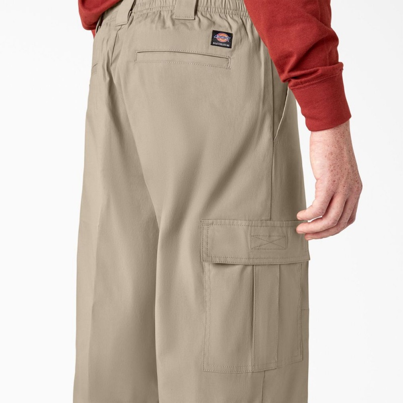 Grey Dickies Skateboarding Loose Fit Men's Cargo Pants | 784-EHCZRN