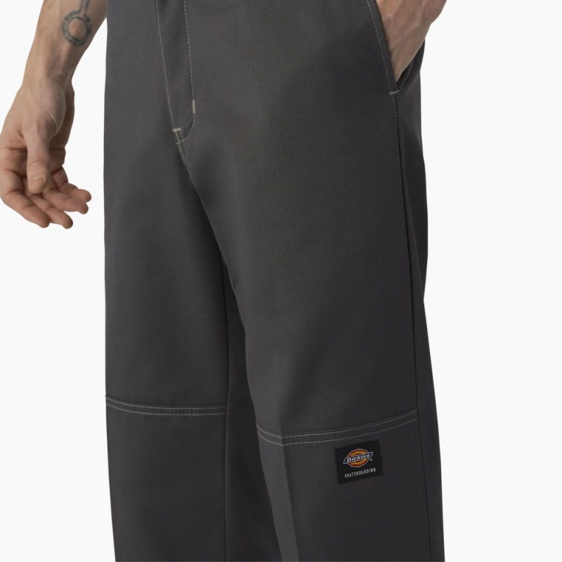 Grey Dickies Skateboarding Regular Fit Double Knee Men's Pants | 457-ITNDMW