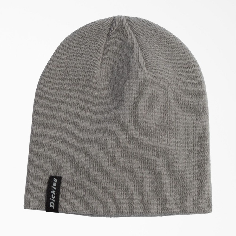 Grey Dickies Skull Cap Men\'s Beanie | 674-YFGRCQ