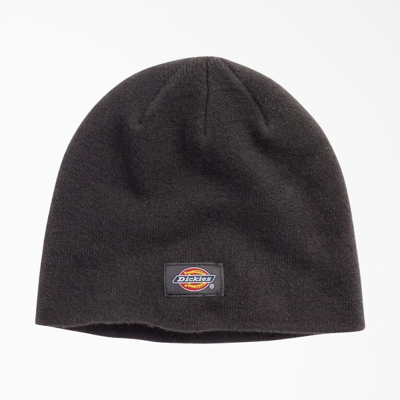 Grey Dickies Skull Men\'s Beanie | 874-JNHGDZ