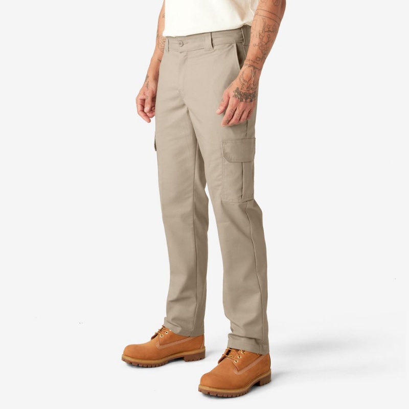 Grey Dickies Slim Fit Men's Cargo Pants | 519-VIETDC