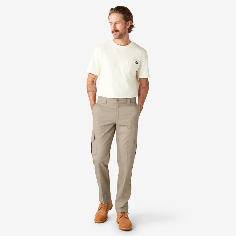 Grey Dickies Slim Fit Men's Cargo Pants | 519-VIETDC