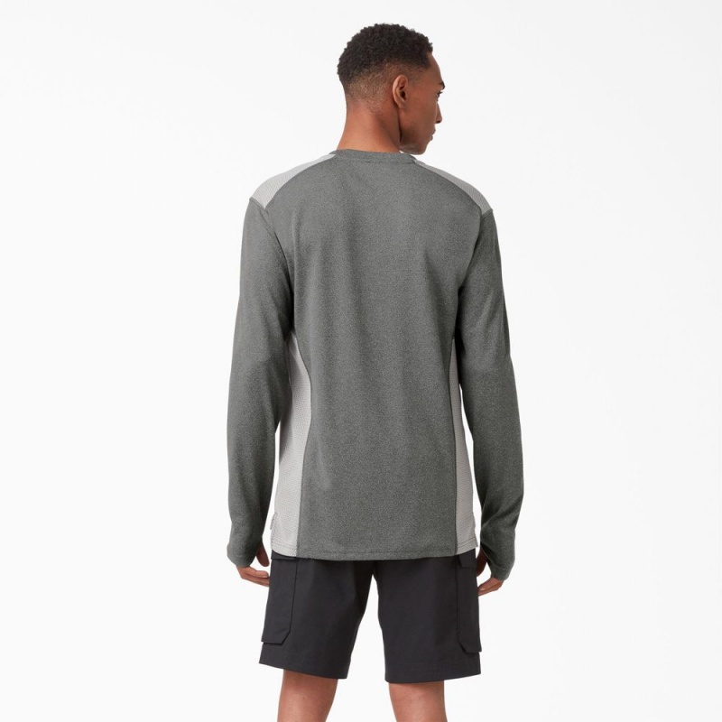 Grey Dickies Temp-iQ® 365 Long Sleeve Pocket Men's T-Shirt | 401-IGHWQJ