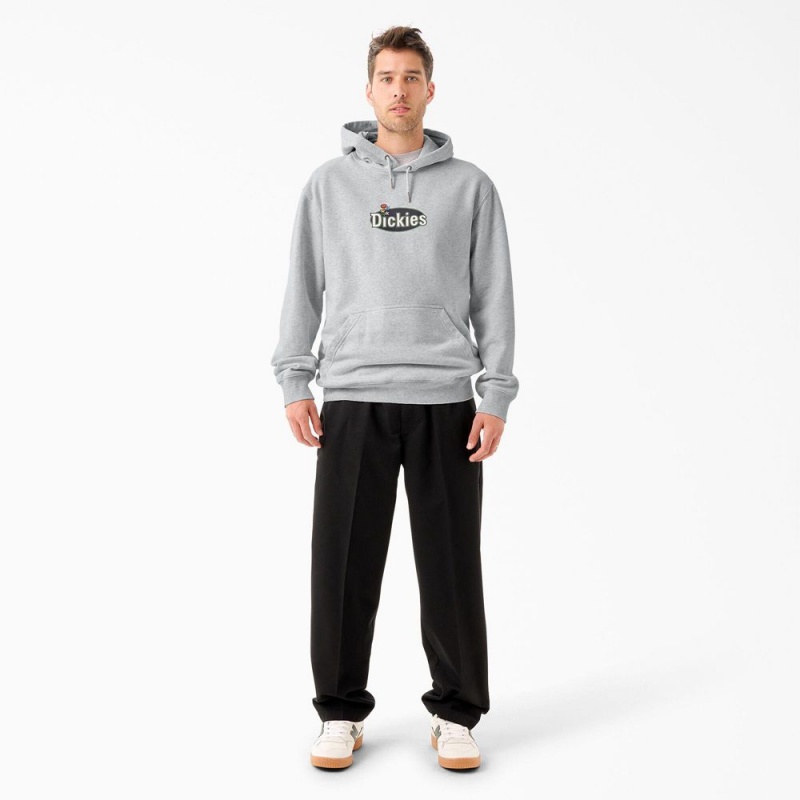 Grey Dickies Tom Knox Graphic Men's Hoodie | 205-HXTJYU