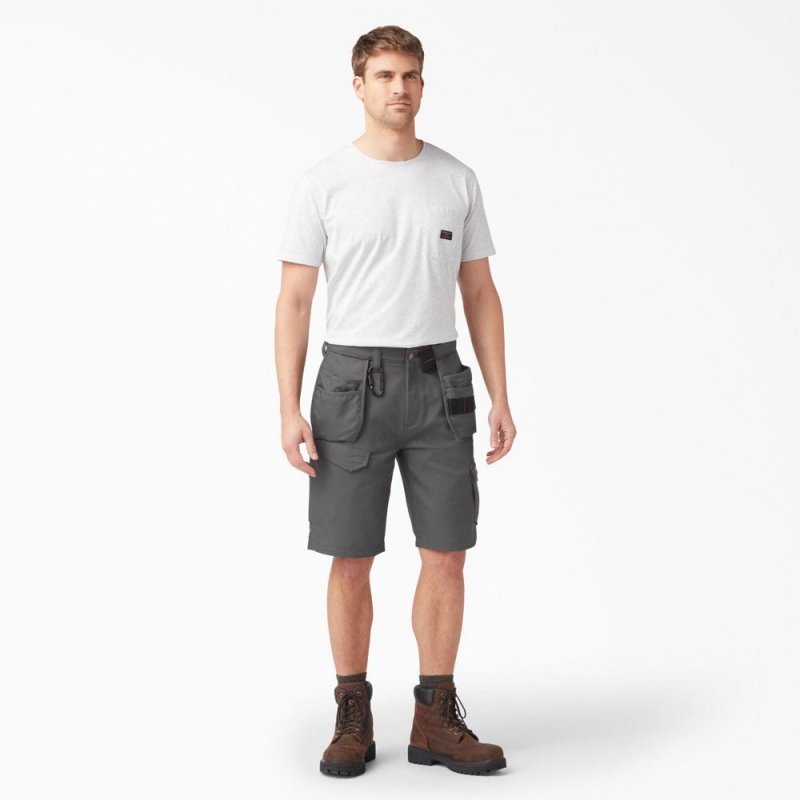 Grey Dickies Traeger x FLEX Relaxed Fit Men's Shorts | 914-JHOAPG