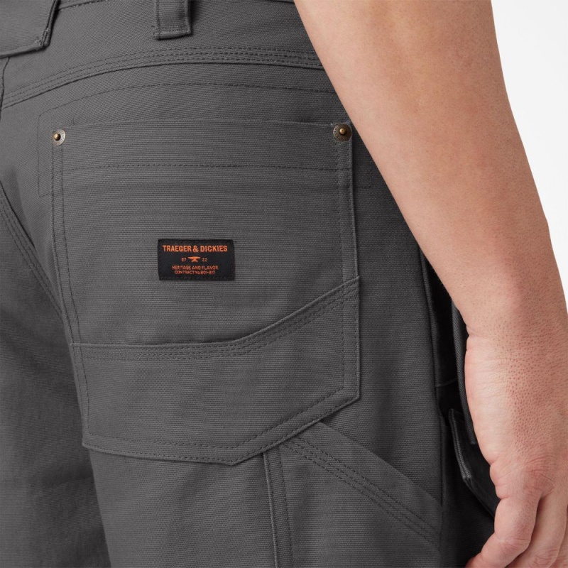 Grey Dickies Traeger x FLEX Relaxed Fit Men's Shorts | 914-JHOAPG