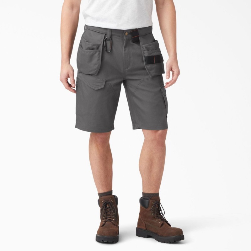 Grey Dickies Traeger x FLEX Relaxed Fit Men\'s Shorts | 914-JHOAPG