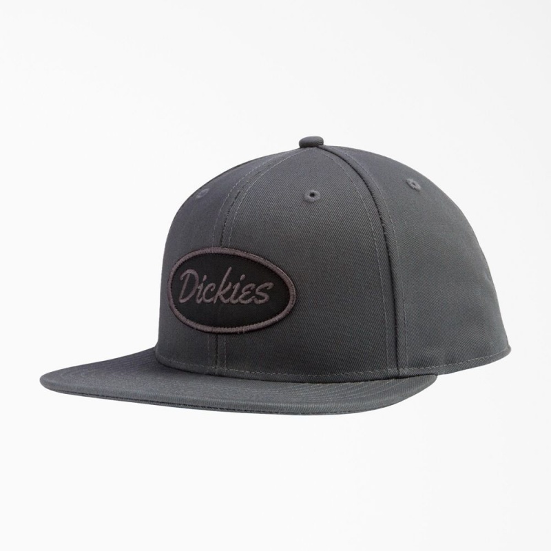 Grey Dickies Twill Flat Bill Men\'s Cap | 794-YXIUMD