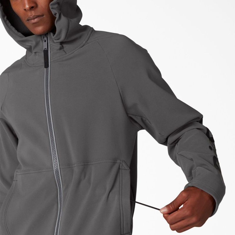 Grey Dickies Ultimate ProTect Zip Men's Hoodie | 921-LZFGHQ