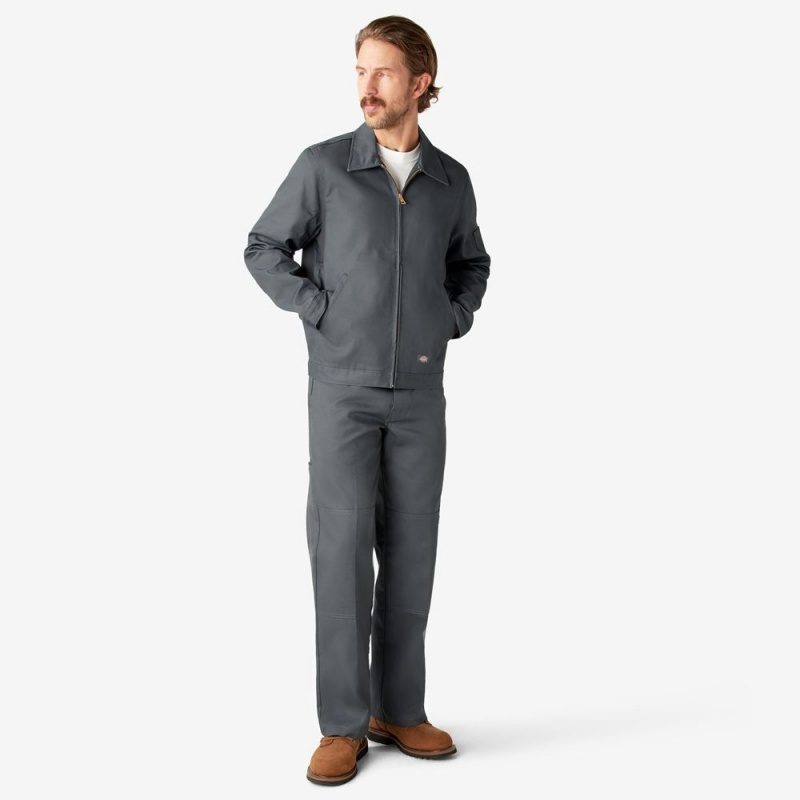 Grey Dickies Unlined Eisenhower Men's Jacket | 906-BZOYIE