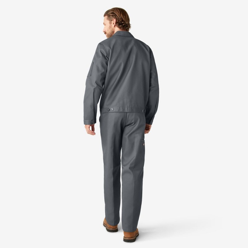 Grey Dickies Unlined Eisenhower Men's Jacket | 906-BZOYIE