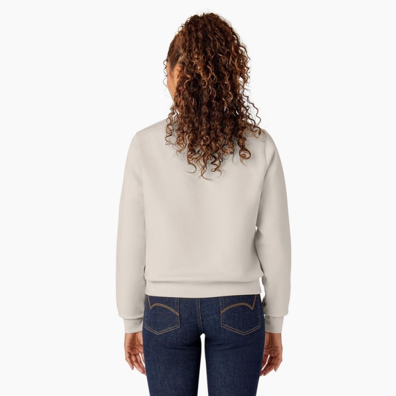 Grey Dickies Water Repellent Logo Women's Sweatshirt | 165-IGODJS