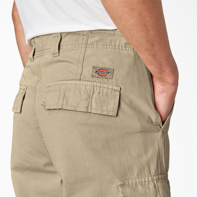 Khaki Dickies Double Knee Canvas Men's Cargo Pants | 934-TYEOWJ