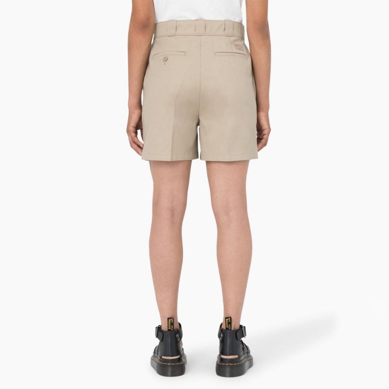 Khaki Dickies Phoenix Women's Shorts | 763-CABHEM