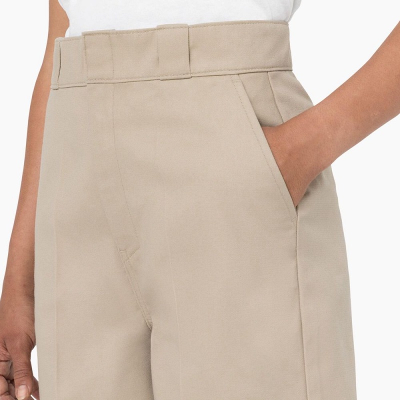 Khaki Dickies Phoenix Women's Shorts | 763-CABHEM