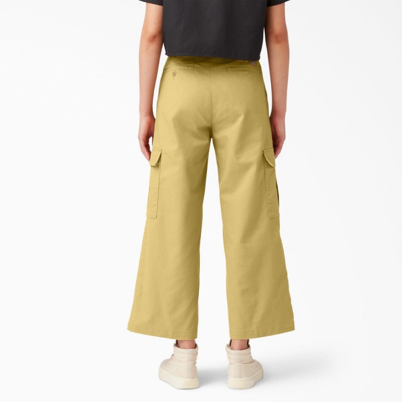 Khaki Dickies Regular Fit Women's Cargo Pants | 537-FUNMLC