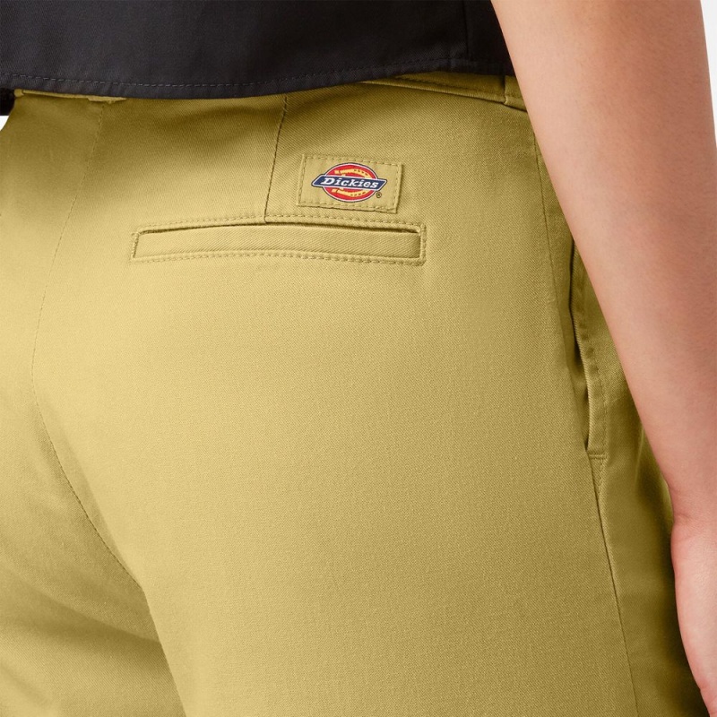 Khaki Dickies Regular Fit Women's Cargo Pants | 537-FUNMLC