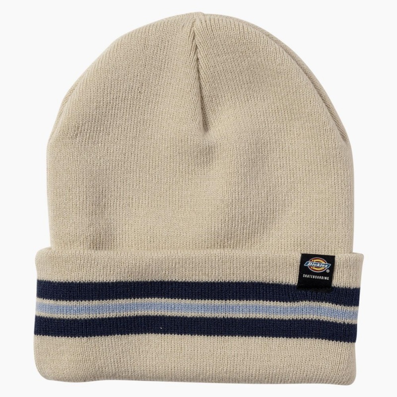 Khaki Dickies Tom Knox Men's Beanie | 916-NISMBV