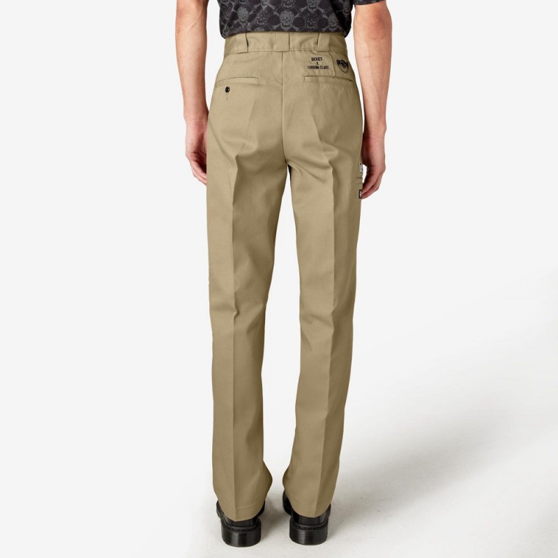 Khaki Dickies x Lurking Class Regular Fit Double Knee Men's Pants | 680-BZKNYO