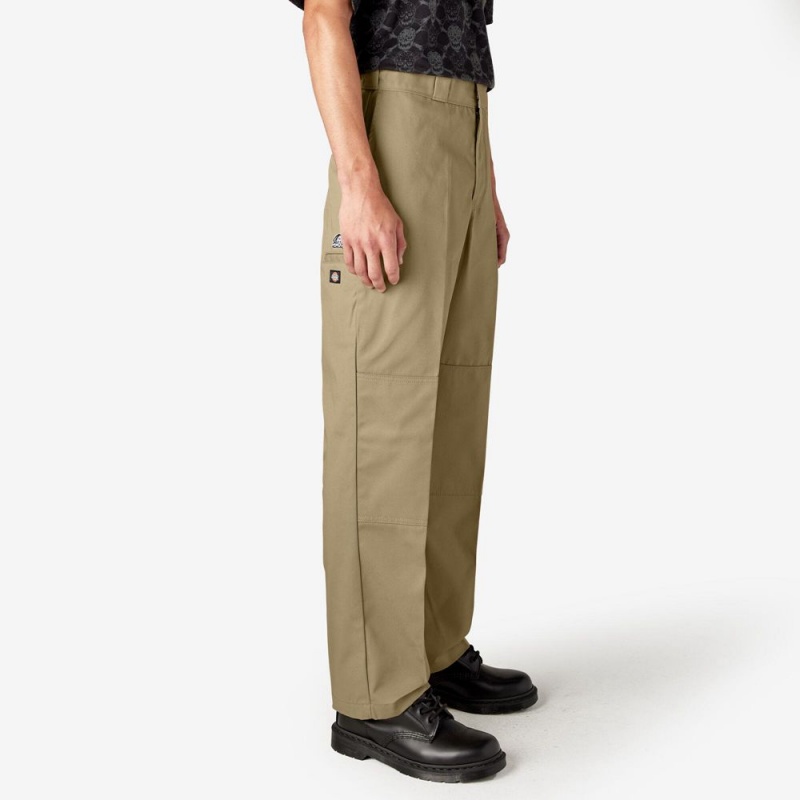 Khaki Dickies x Lurking Class Regular Fit Double Knee Men's Pants | 680-BZKNYO