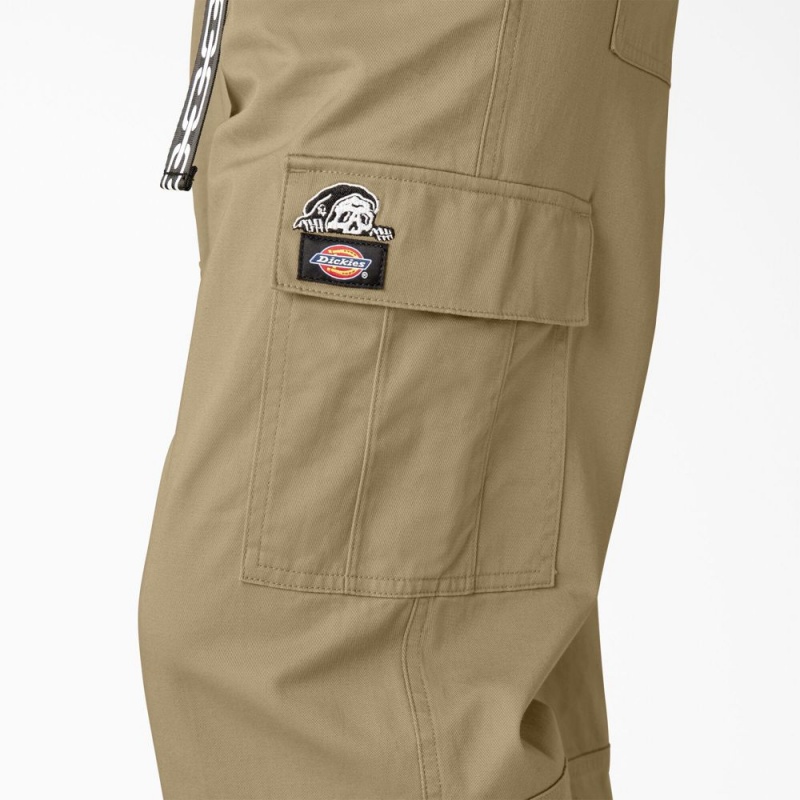 Khaki Dickies x Lurking Class Relaxed Fit Cropped Women's Cargo Pants | 025-SQUOIW