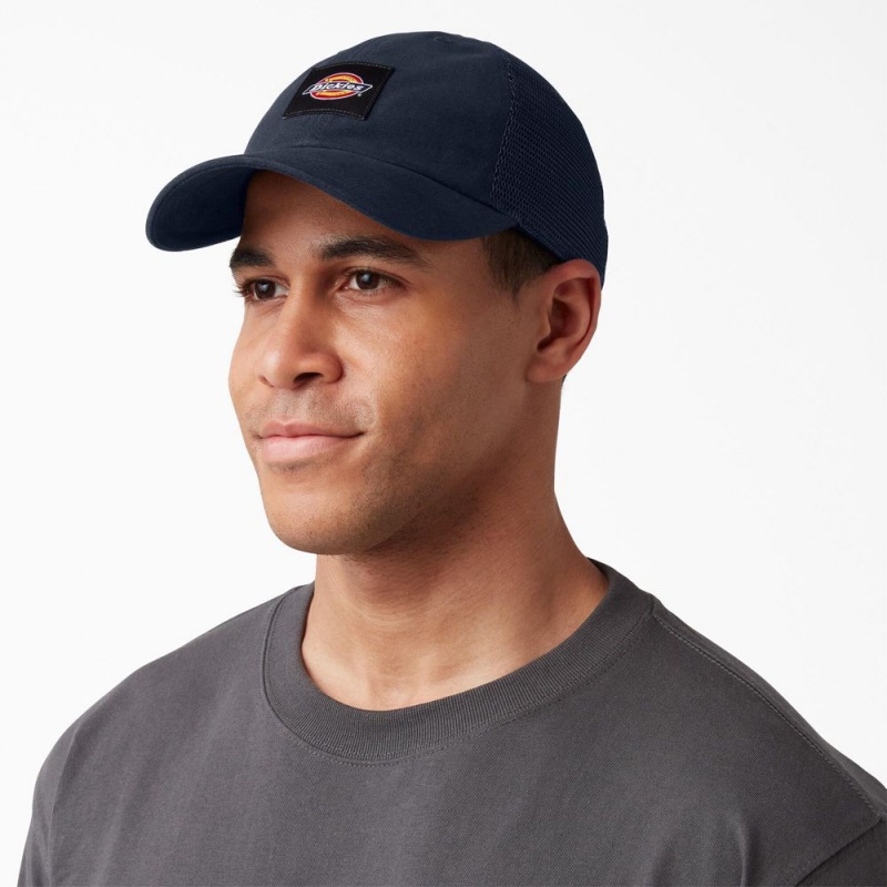 Navy Dickies Canvas Trucker Men's Hat | 130-AZPMWY