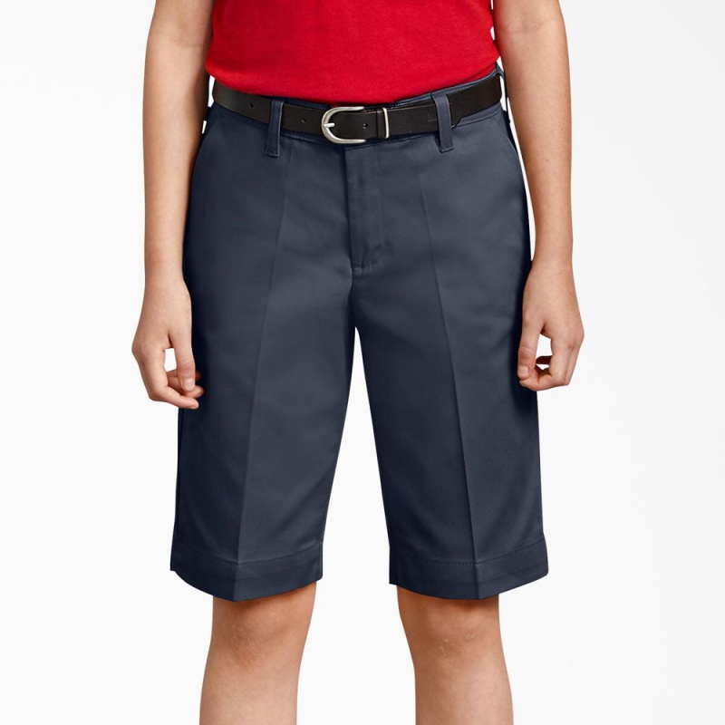 Navy Dickies Classic Fit Bermuda Kids' Shorts | 634-ZNWMVE