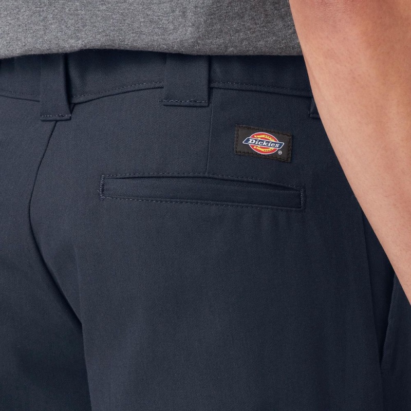 Navy Dickies FLEX Relaxed Fit Cargo Men's Shorts | 628-EXSBPI