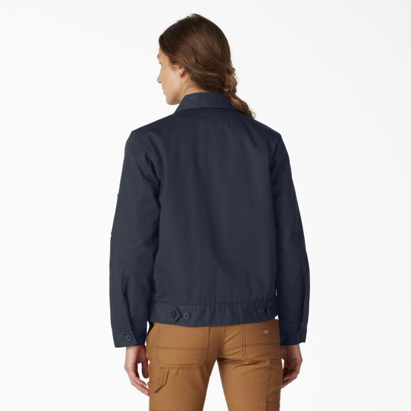 Navy Dickies Insulated Eisenhower Women's Jacket | 397-VYFOKG