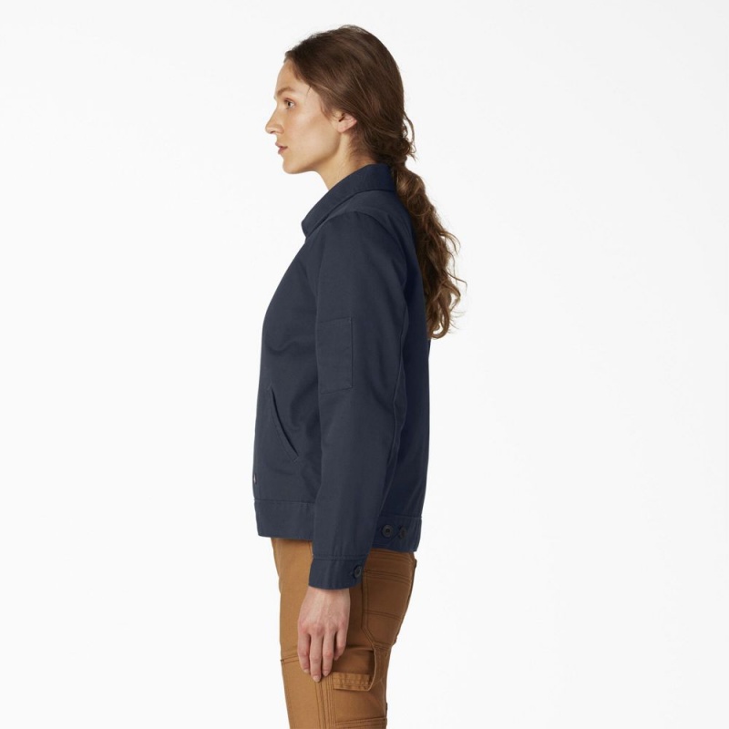 Navy Dickies Insulated Eisenhower Women's Jacket | 397-VYFOKG