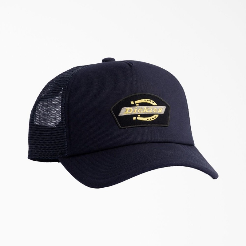 Navy Dickies Mid Pro Foam Trucker Men\'s Hat | 140-QWYXJP